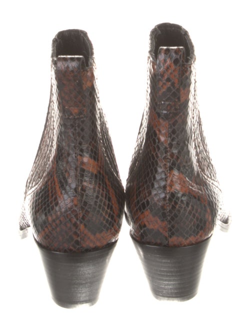 Ash Snakeskin Animal Print Chelsea Boots