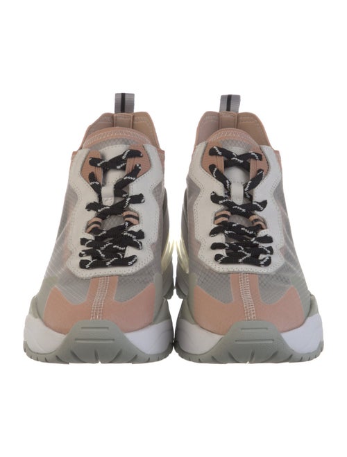 Ash Mesh Colorblock Pattern Wedge Sneakers