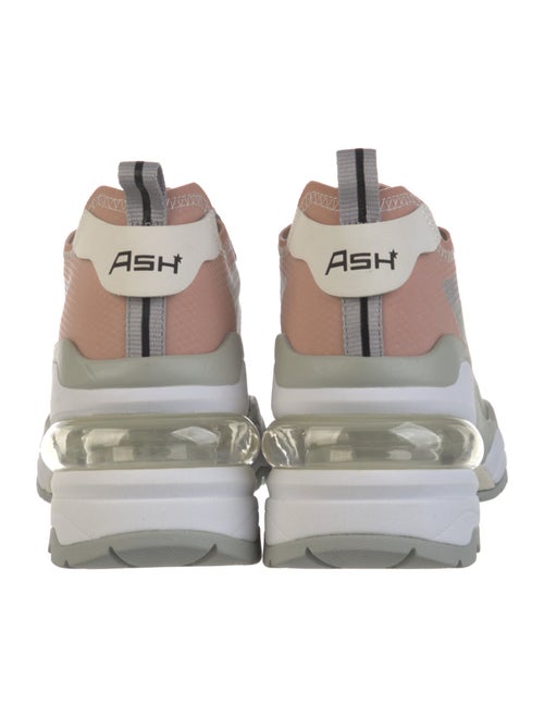 Ash Mesh Colorblock Pattern Wedge Sneakers