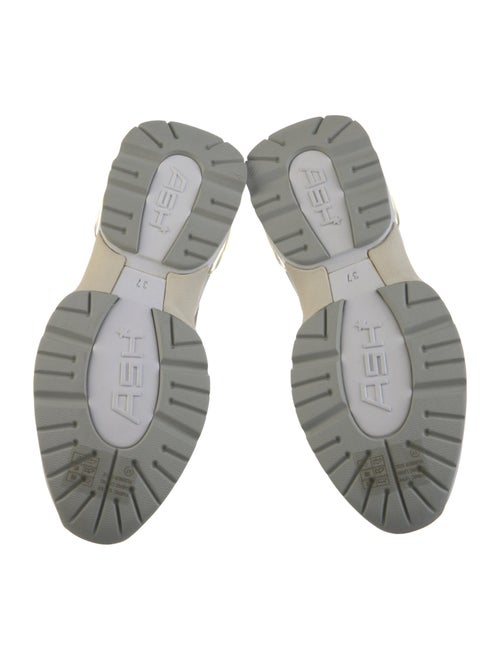 Ash Mesh Colorblock Pattern Wedge Sneakers