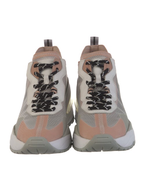 Ash Mesh Colorblock Pattern Wedge Sneakers