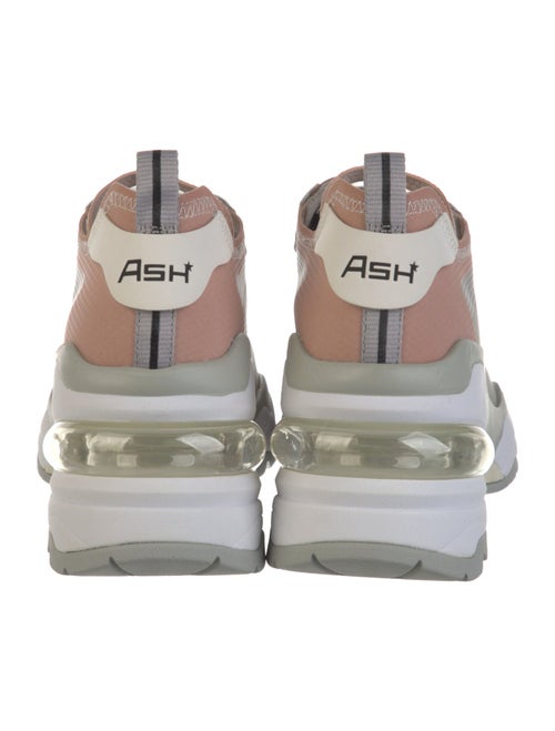 Ash Mesh Colorblock Pattern Wedge Sneakers