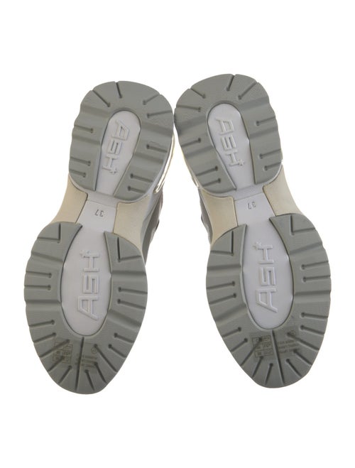 Ash Mesh Colorblock Pattern Wedge Sneakers