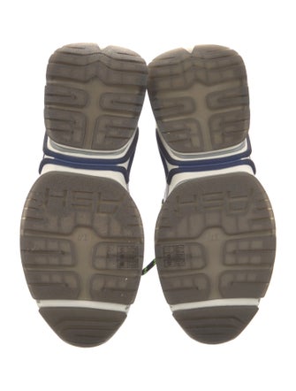 Ash Leather Colorblock Pattern Chunky Sneakers