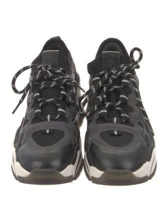 Ash Leather Wedge Sneakers