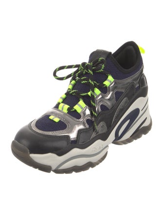 Ash Leather Printed Chunky Sneakers