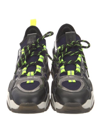 Ash Leather Printed Chunky Sneakers