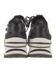 Ash Leather Colorblock Pattern Chunky Sneakers