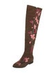Ash Suede Floral Print Boots