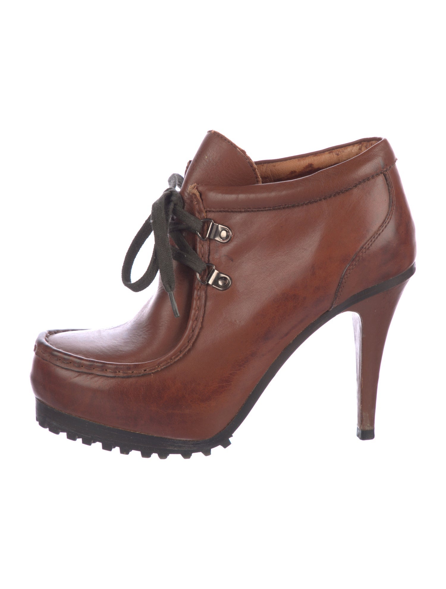 Ash Leather Lace-Up Boots