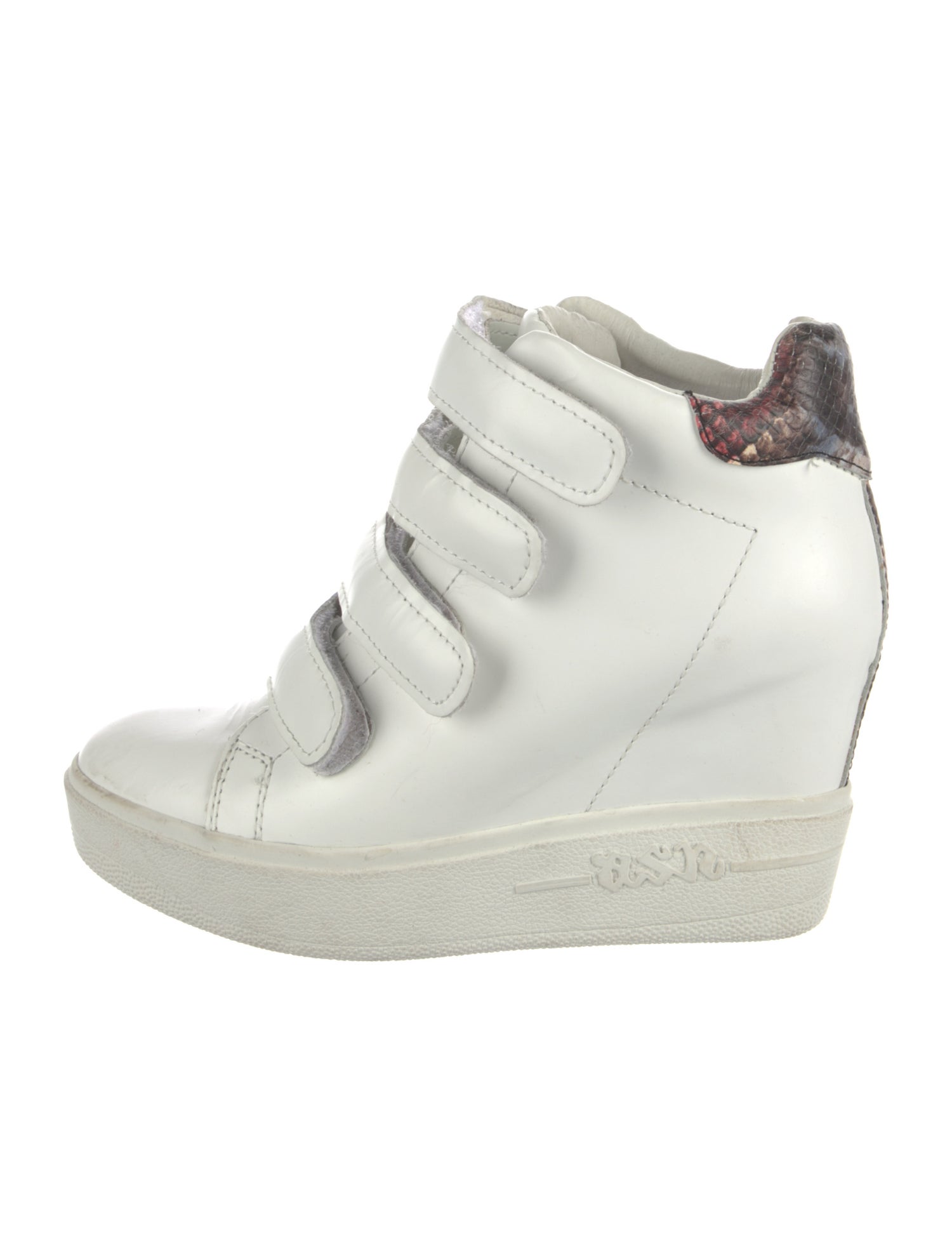 Ash Leather Wedge Sneakers