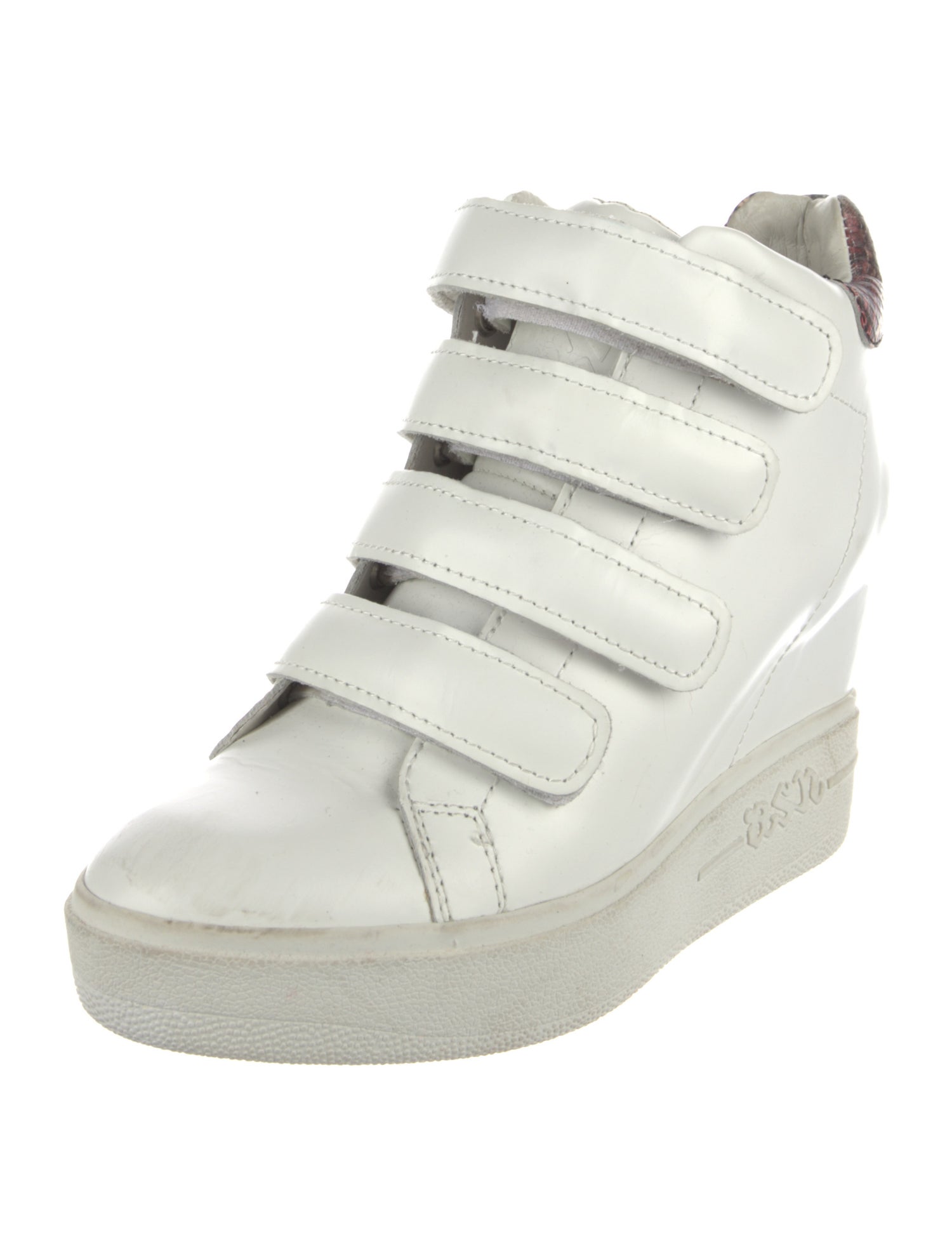 Ash Leather Wedge Sneakers