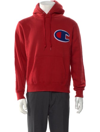 A Bathing Ape x Champion Graphic Print V-Neck Hoodie