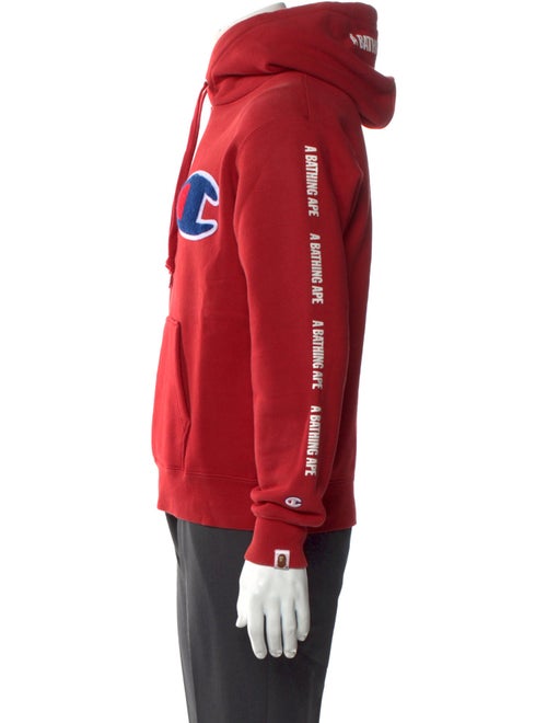 A Bathing Ape x Champion Graphic Print V-Neck Hoodie