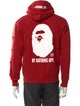 A Bathing Ape x Champion Graphic Print V-Neck Hoodie