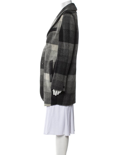 ADAM by Adam Lippes Wool Plaid Print Peacoat
