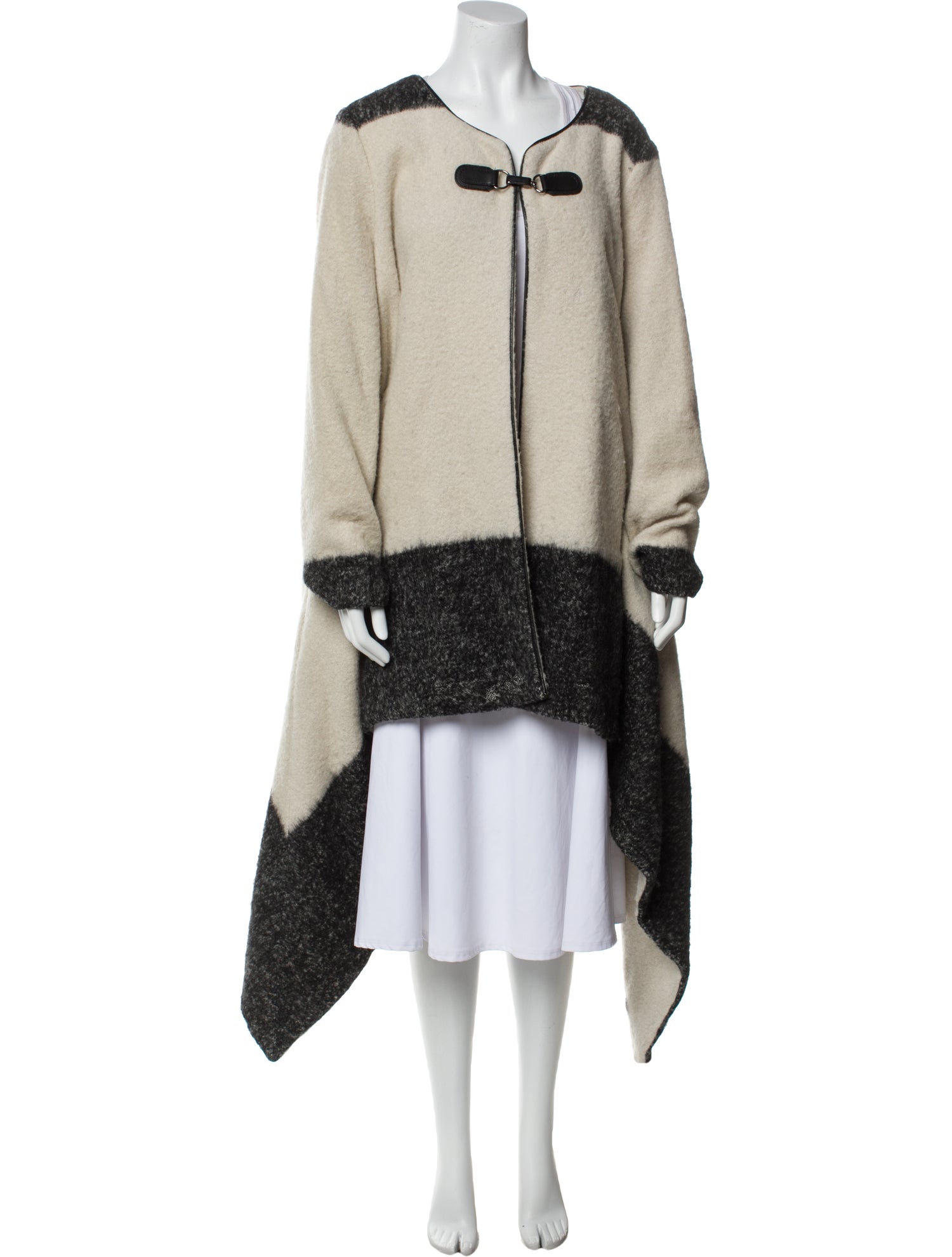 ADAM by Adam Lippes Wool Colorblock Pattern Coat