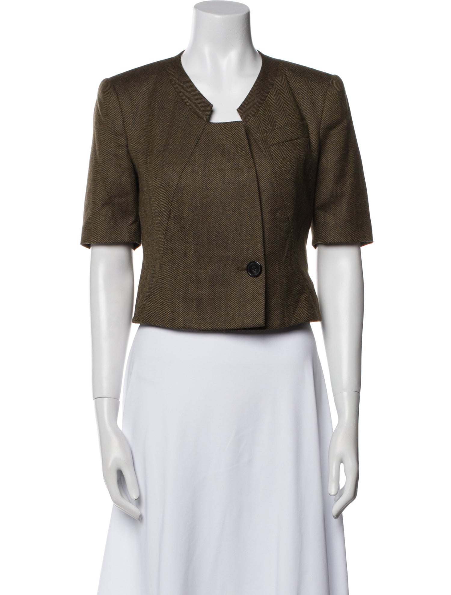 ADAM by Adam Lippes Wool Tweed Pattern Evening Jacket