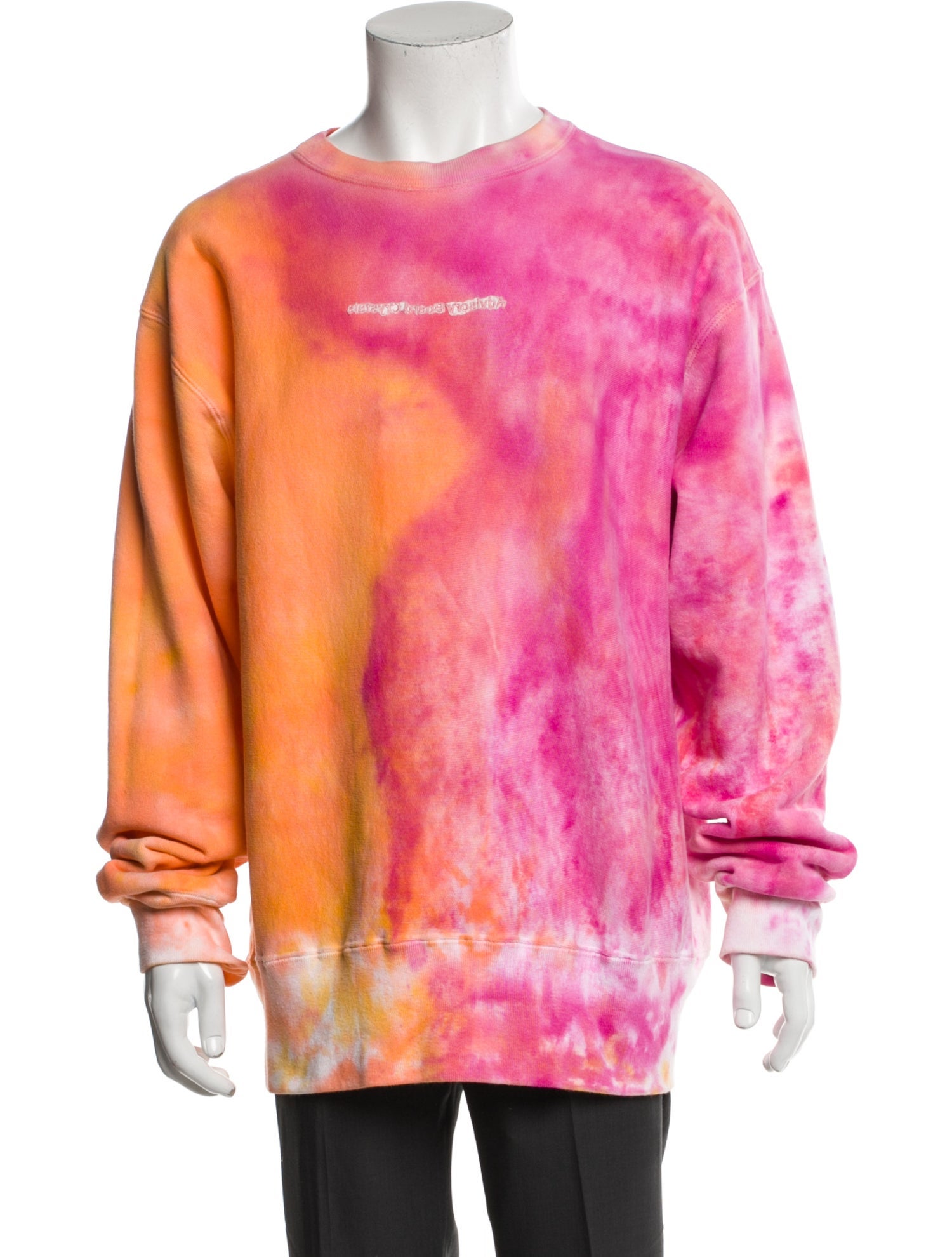 Advisory Board Crystals Tie-Dye Print Crew Neck Pullover