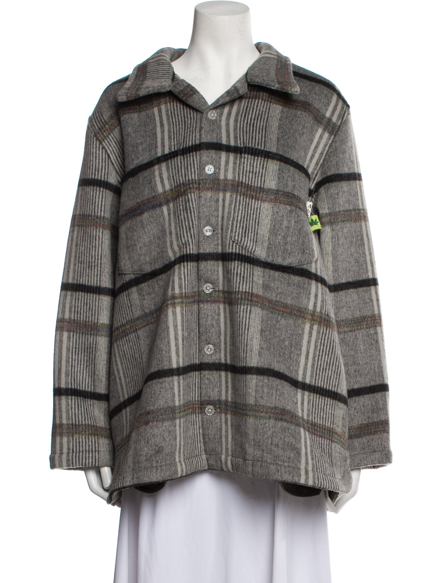 Advisory Board Crystals Plaid Print Coat w/ Tags