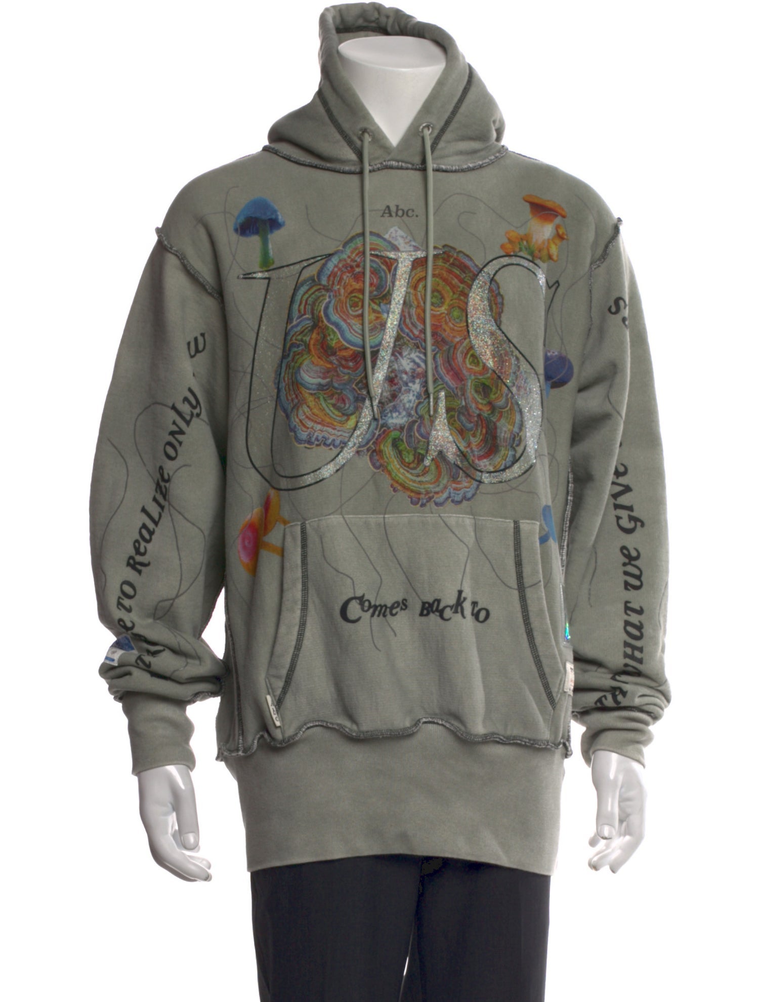 Advisory Board Crystals Graphic Print Crew Neck Hoodie