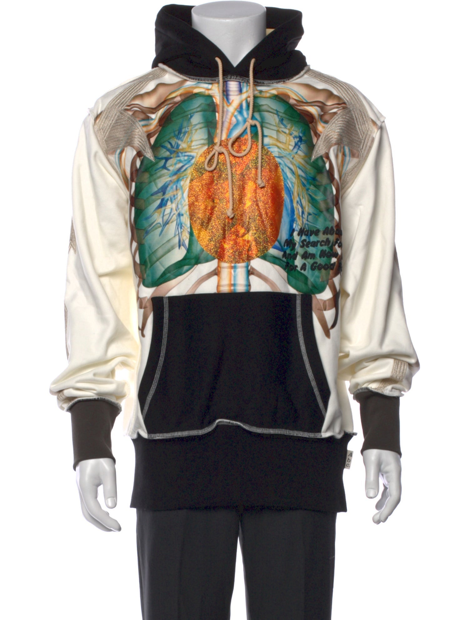 Advisory Board Crystals Graphic Print Crew Neck Hoodie w/ Tags