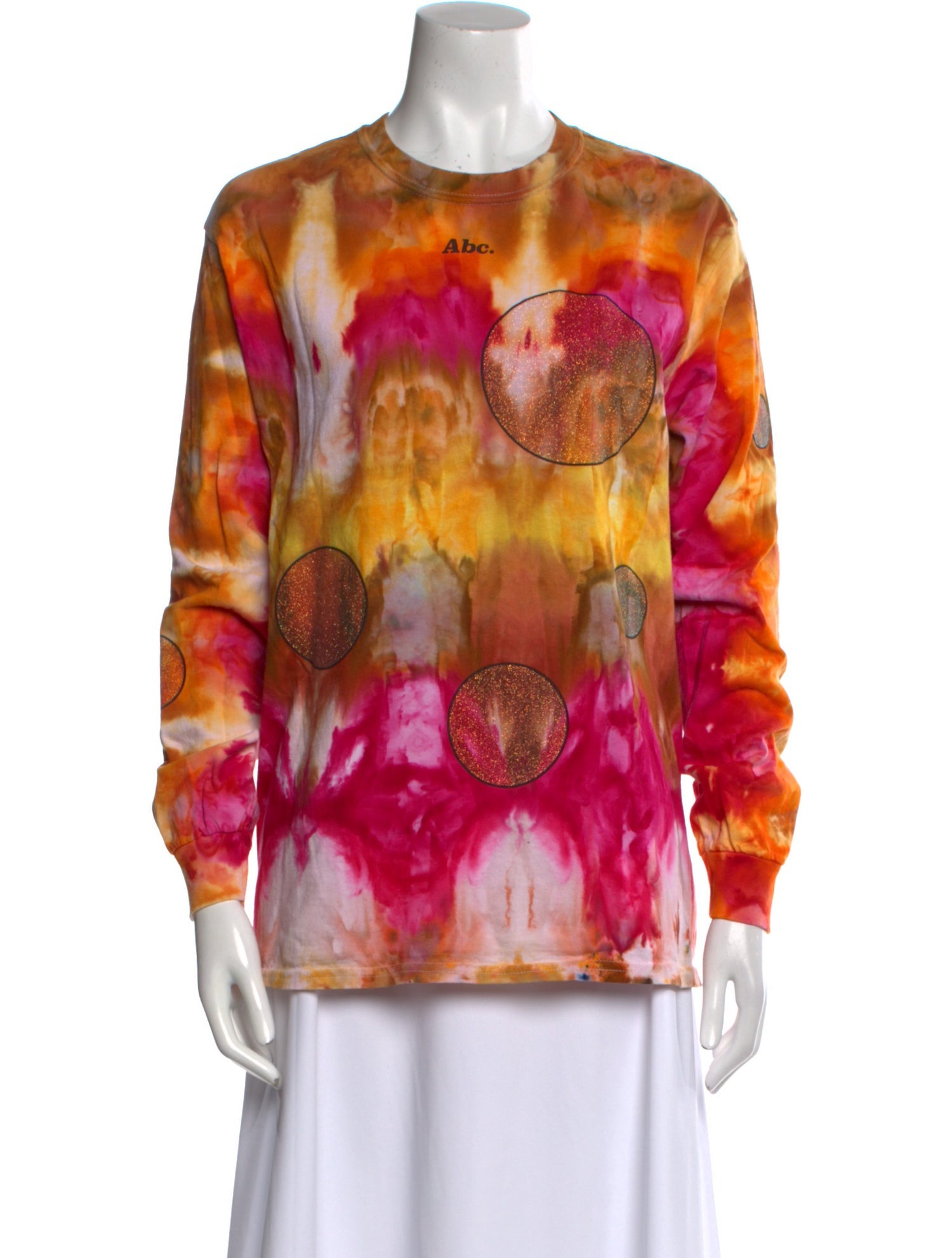 Advisory Board Crystals Printed Crew Neck Blouse