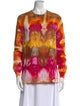 Advisory Board Crystals Printed Crew Neck Blouse