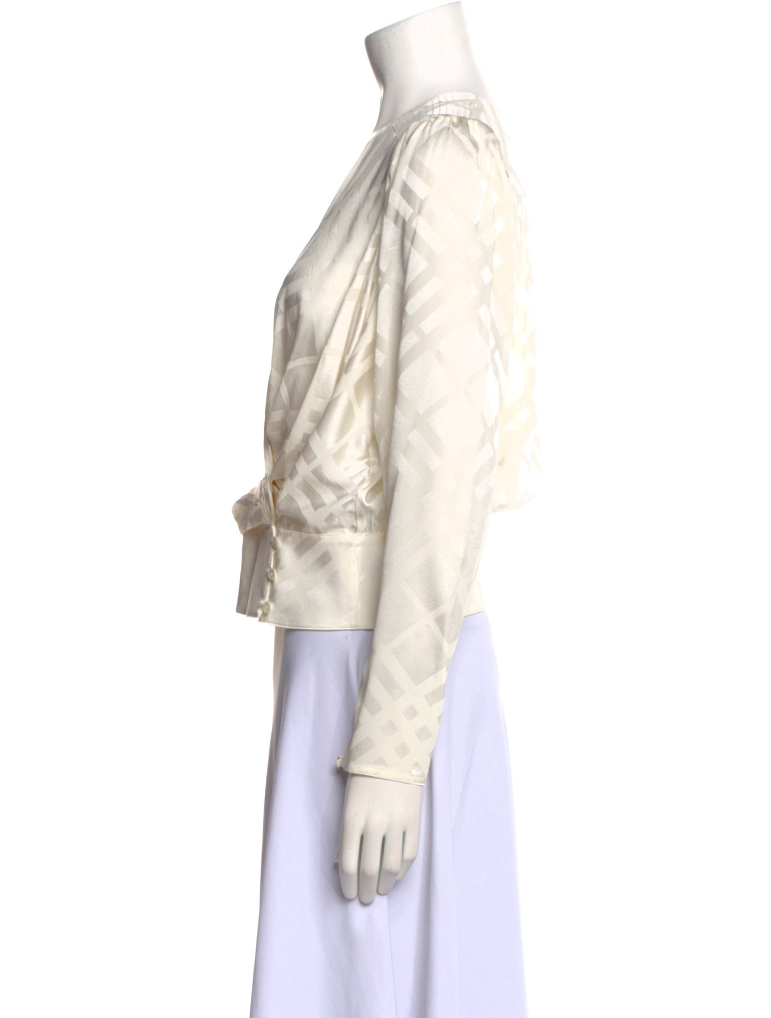 Anine Bing x Helena Christensen Silk V-Neck Crop Top w/ Tags