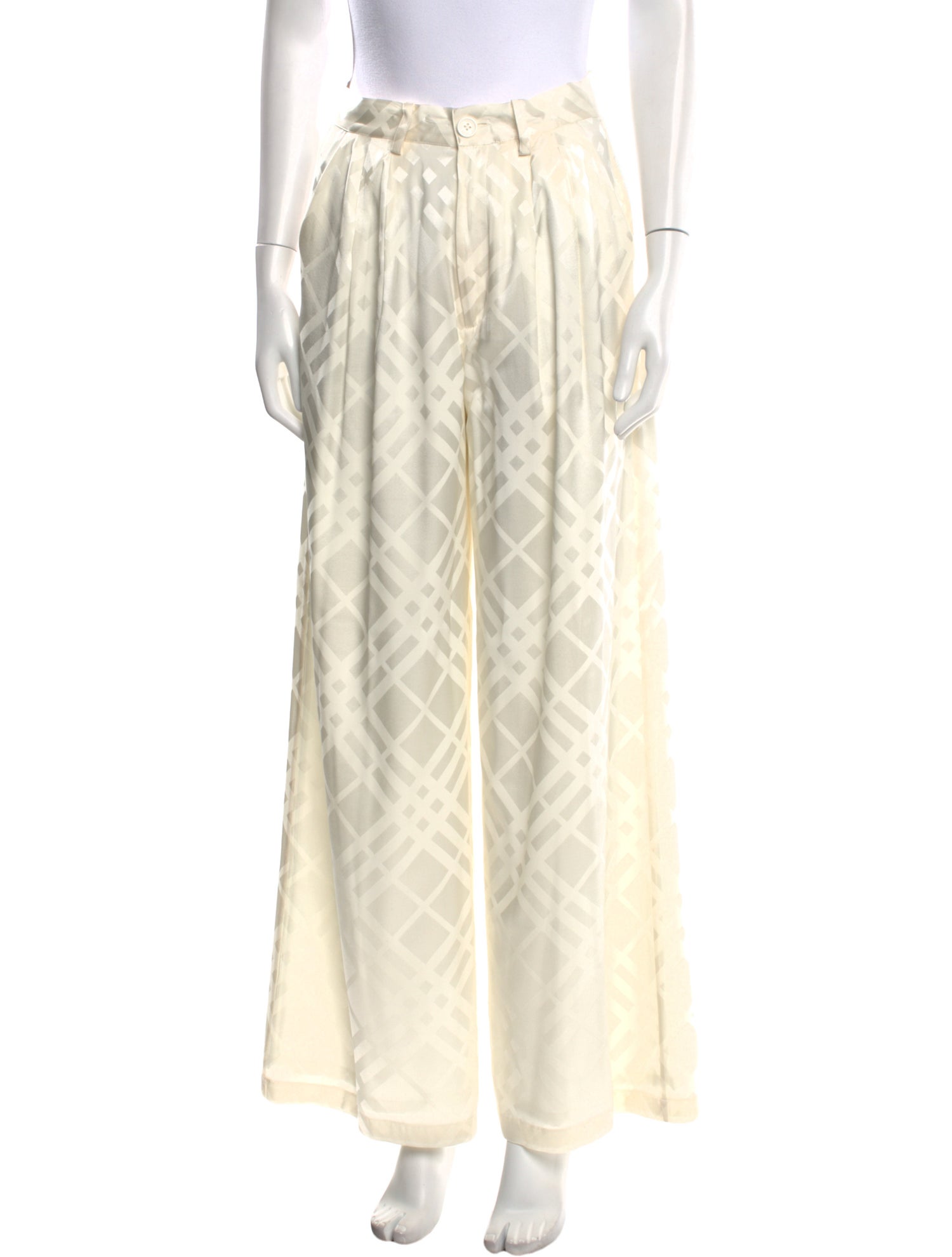 Anine Bing x Helena Christensen Silk Wide Leg Pants