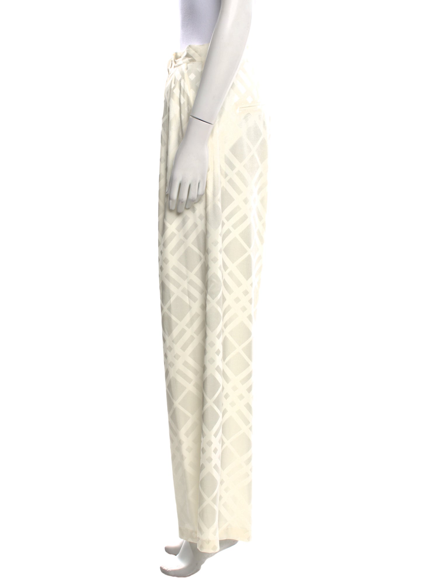 Anine Bing x Helena Christensen Silk Wide Leg Pants