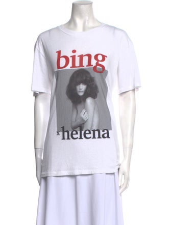 Anine Bing x Helena Christensen Graphic Print Crew Neck T-Shirt