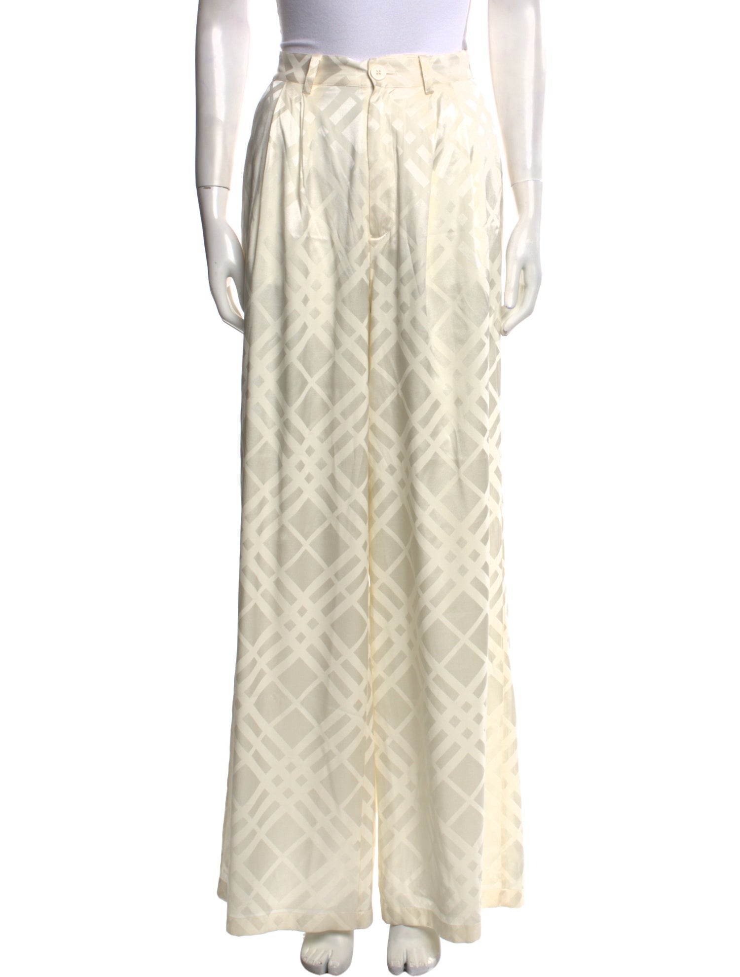 Anine Bing x Helena Christensen Silk Wide Leg Pants