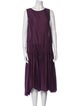 Apuntob Scoop Neck Midi Length Dress