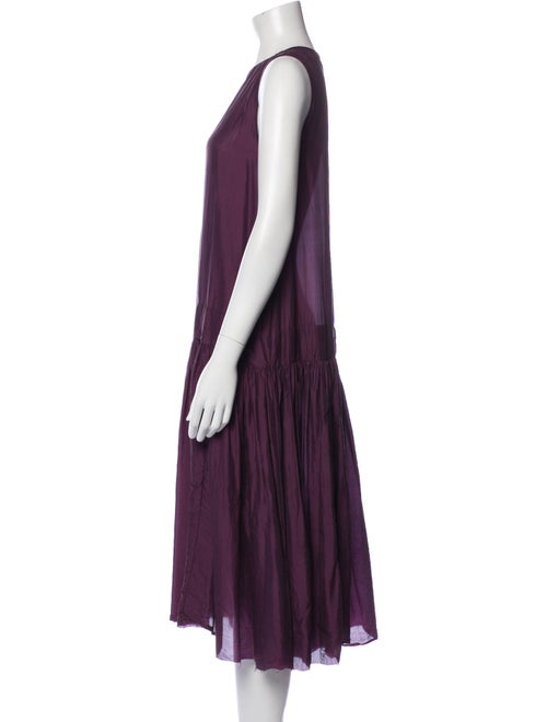 Apuntob Scoop Neck Midi Length Dress