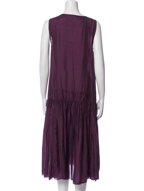 Apuntob Scoop Neck Midi Length Dress