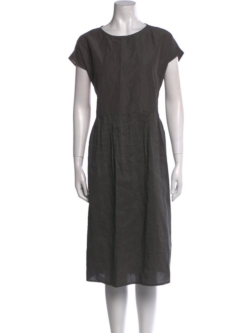 Apuntob Scoop Neck Midi Length Dress