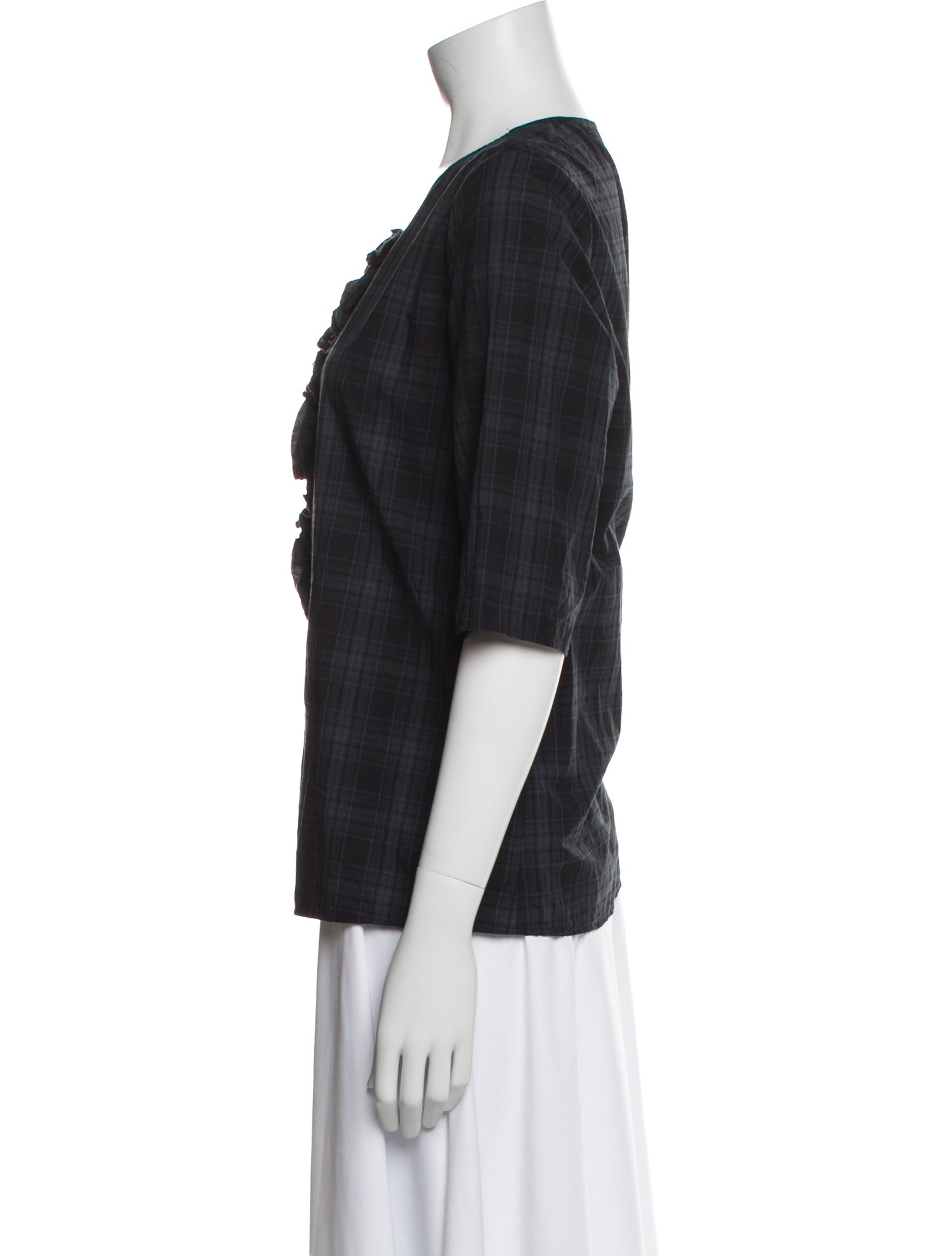 Apuntob Crew Neck Short Sleeve Blouse