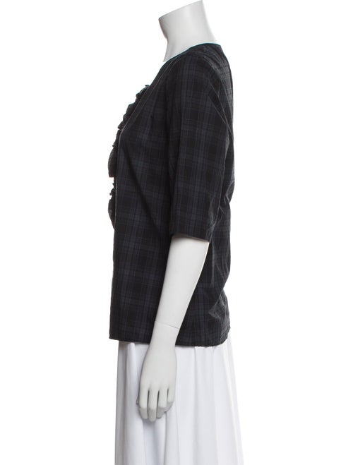 Apuntob Crew Neck Short Sleeve Blouse