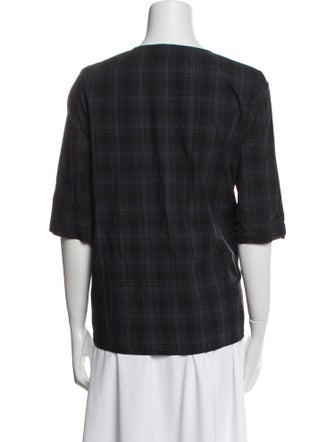 Apuntob Crew Neck Short Sleeve Blouse