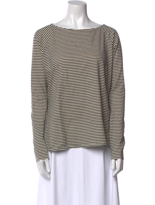 Apuntob Striped Bateau Neckline Top