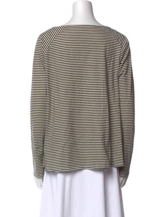 Apuntob Striped Bateau Neckline Top