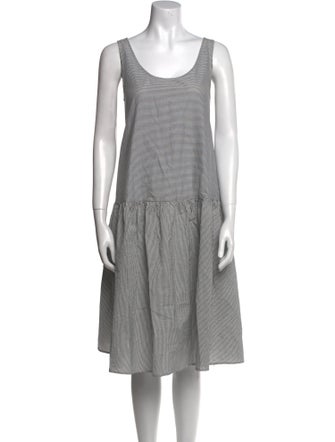 Apuntob Striped Knee-Length Dress