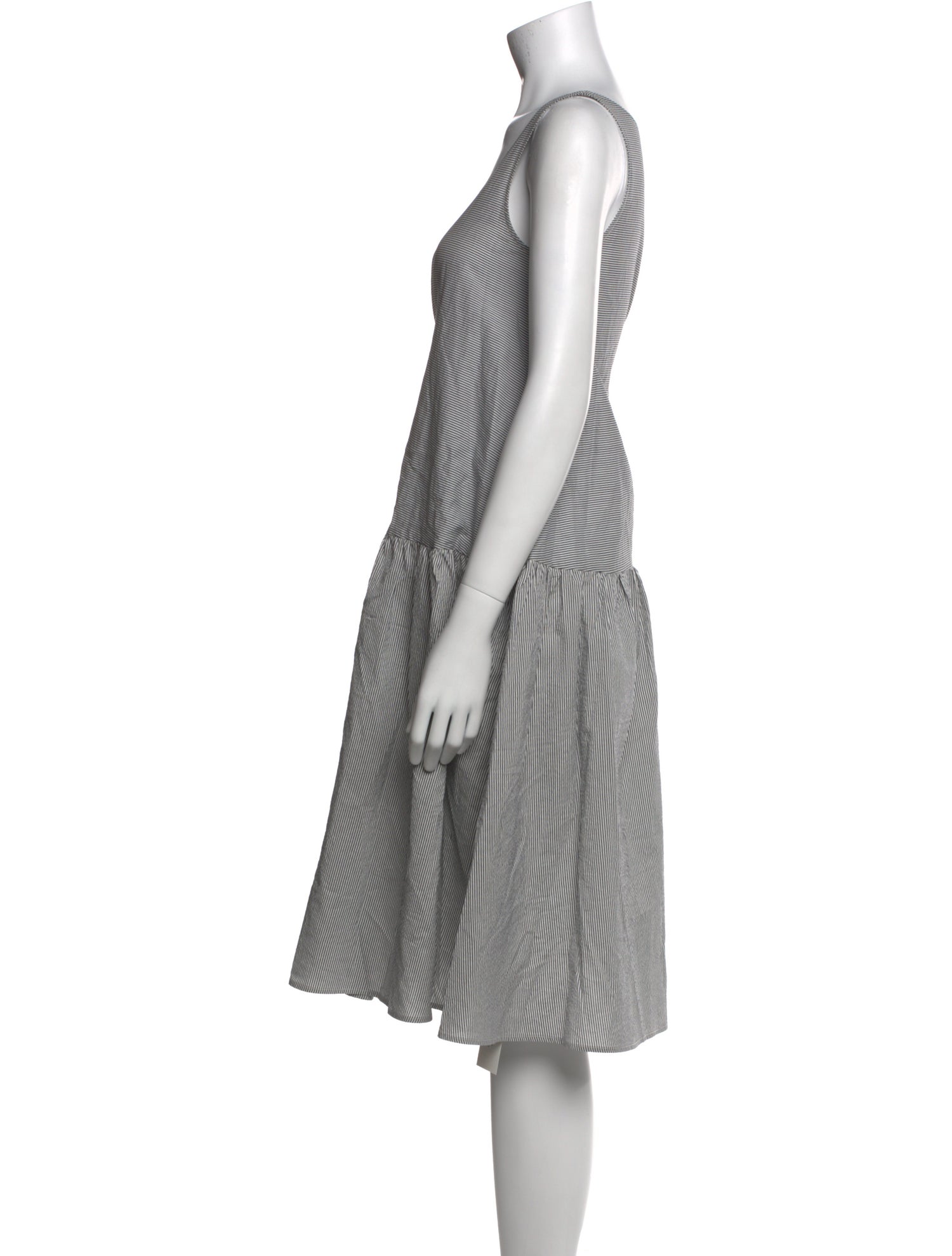 Apuntob Striped Knee-Length Dress