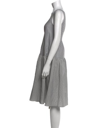 Apuntob Striped Knee-Length Dress