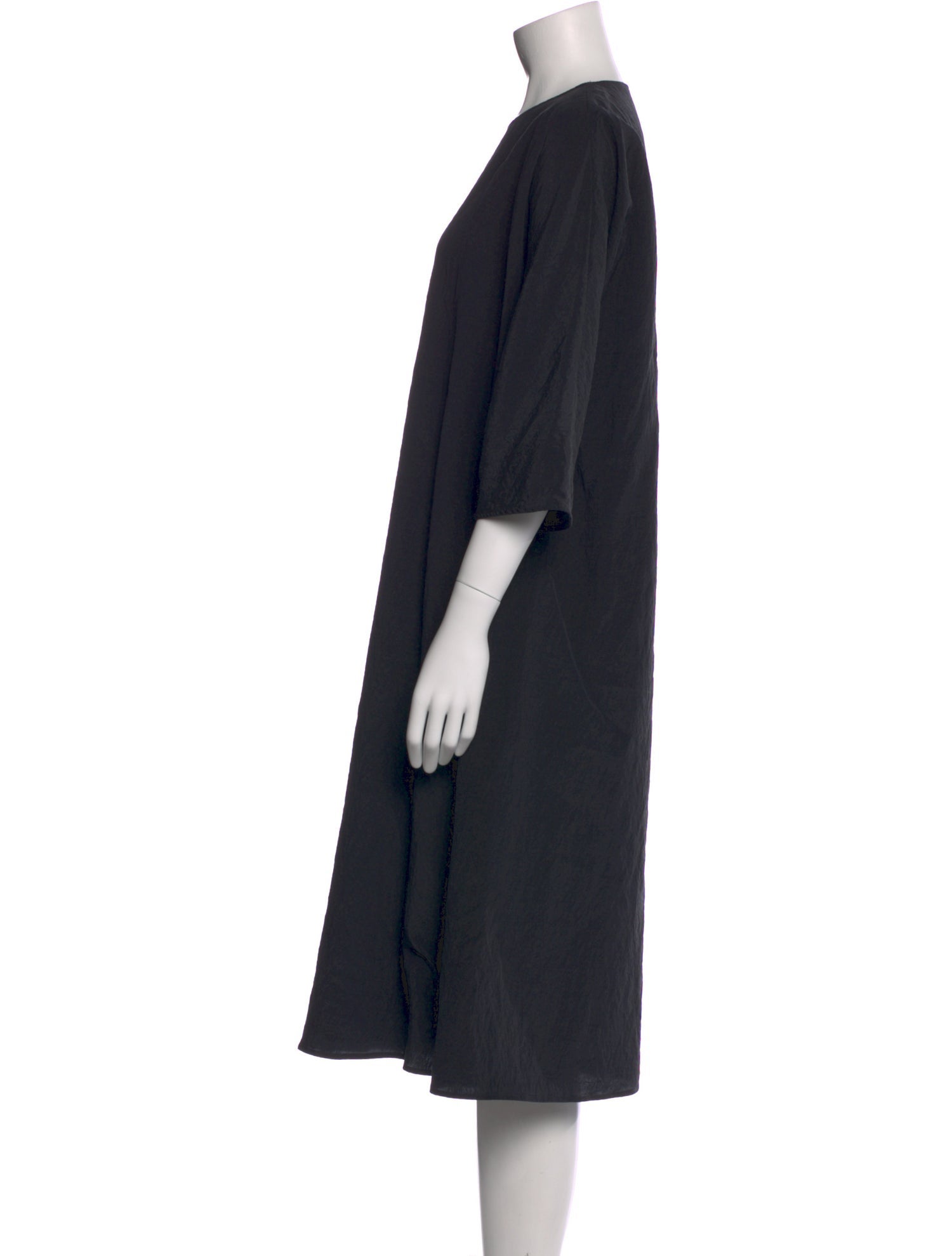 Apuntob Scoop Neck Midi Length Dress