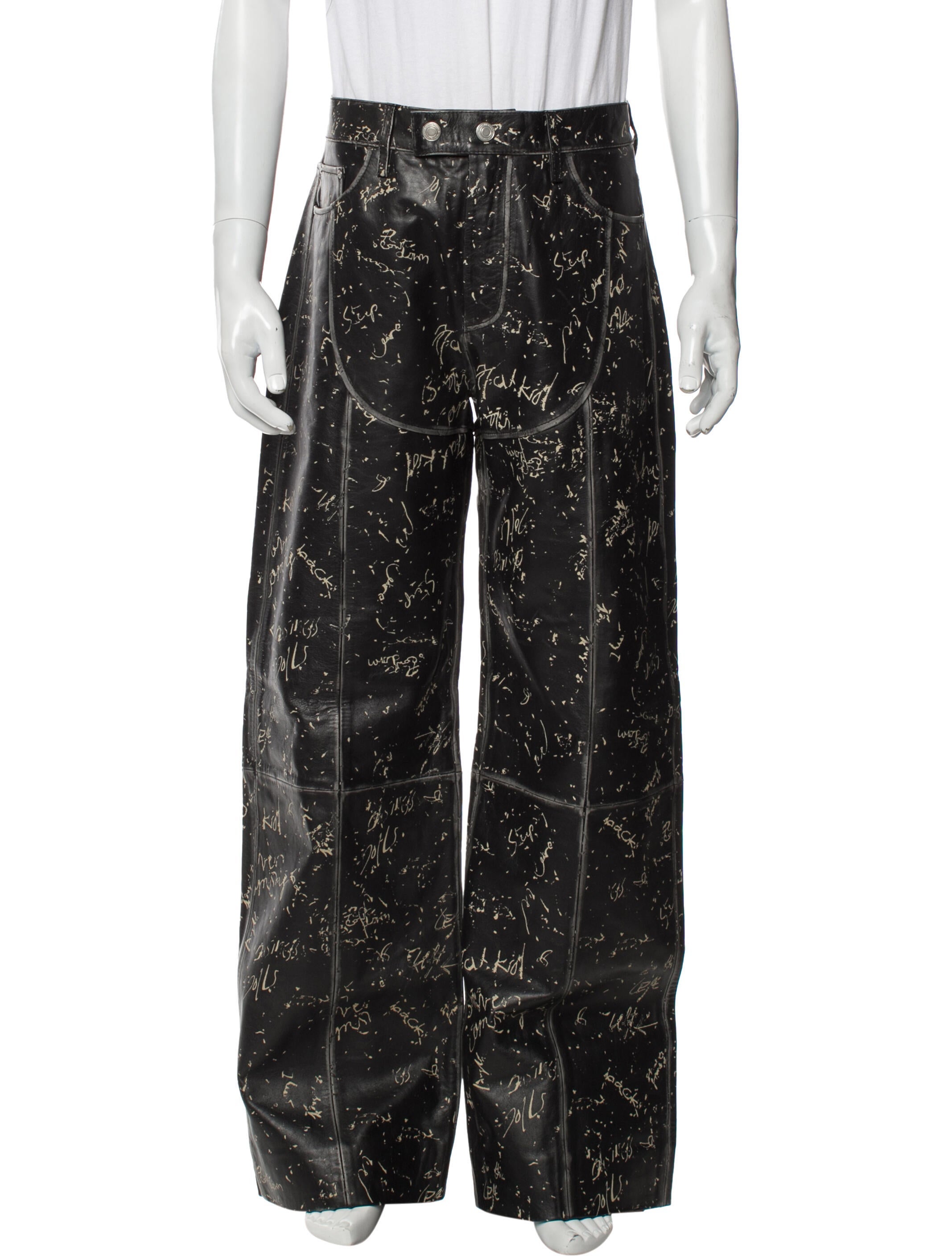 90's JOHN GALLIANO Knit Print Pattern Cropped Trousers Pants