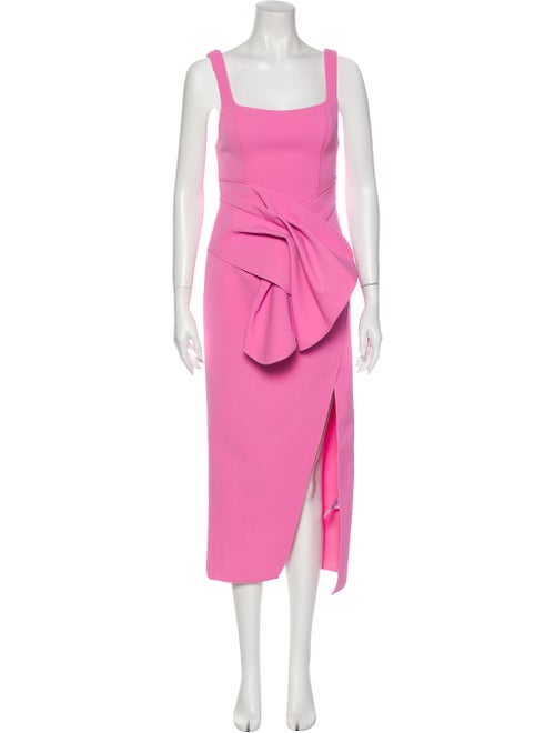 Acler Square Neckline Long Dress Pink
