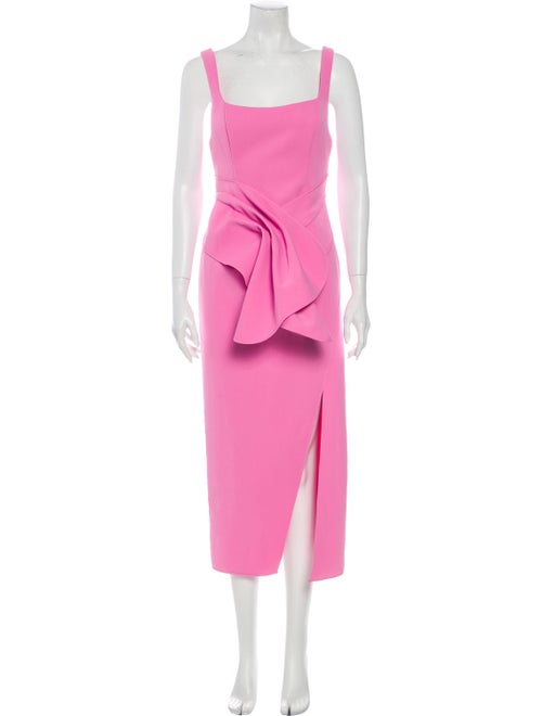 Acler Square Neckline Long Dress Pink