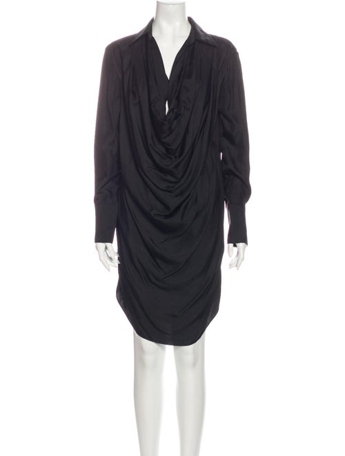 Acler Silk Knee-Length Dress Black